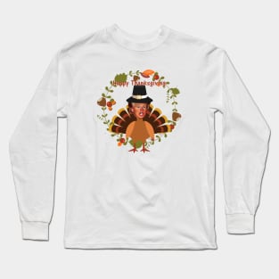 thanksgiving trump turkey funny donald trump Long Sleeve T-Shirt